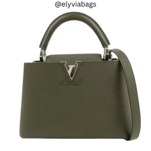 Elyviabags-LV-Inspired Capucines MM Handbag - Khaki