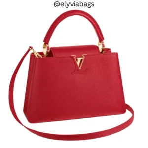 LV Capucines MM Handbag Red