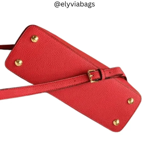 LV Capucines MM Handbag red bottom view