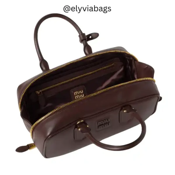 Miu-Miu-Arcadie Padded Brairwood bag Inside view