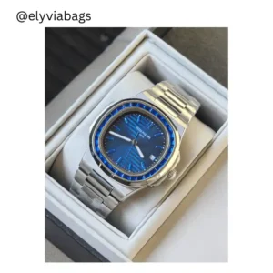 Patek-Nautilus Blue-Dial Blue-border Watch