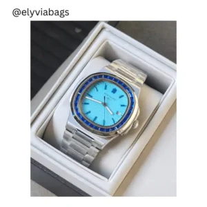 Patek Philippe Nautilus light cyan-blue watch
