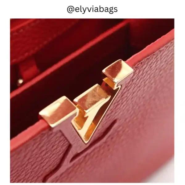 LV Capucines MM bag Red logo