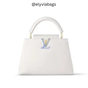 LV Capucines MM bag white
