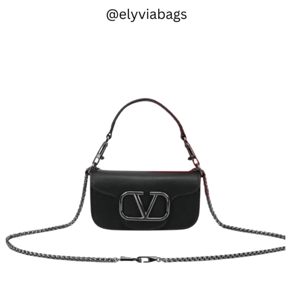 VG Loco Small Shoulder black bag silver hardware