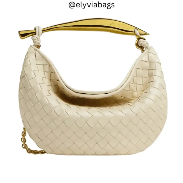 BV Sardine Bag with Chain Strap Cream
