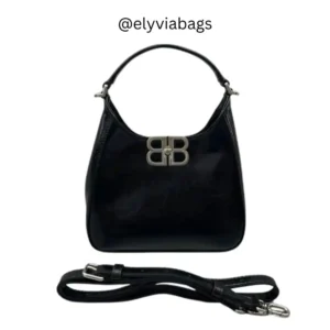 Balenciaga BB Soft Small Hobo Black Bag Front view