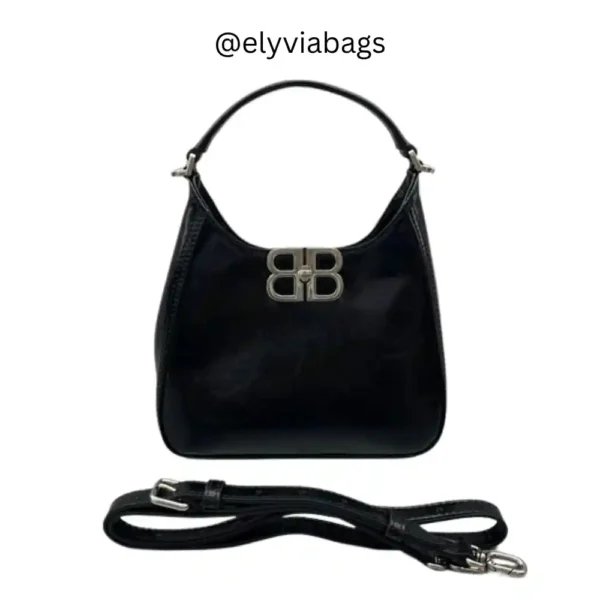 Balenciaga BB Soft Small Hobo Black Bag Front view