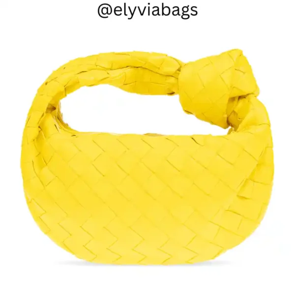 Bottega Veneta mini jodie yellow bag back view
