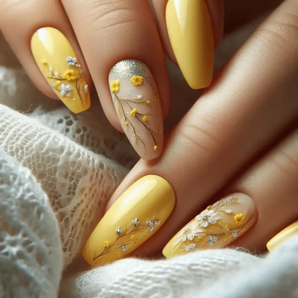 Butter Yellow Summer Nails 2025