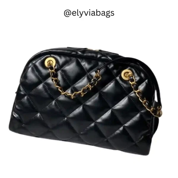 Chanel Black Bowling Bag back view