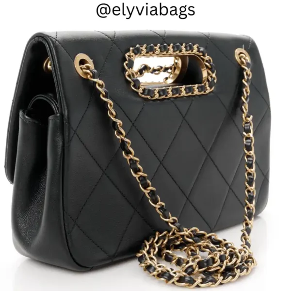 Chanel Clutch Flap Bag fancy back view