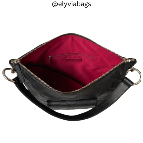 Chanel Hobo Hippie Medium Black Bag open view