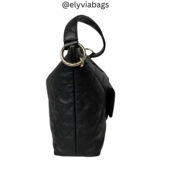 Chanel Hobo Hippie Medium Black Bag side view