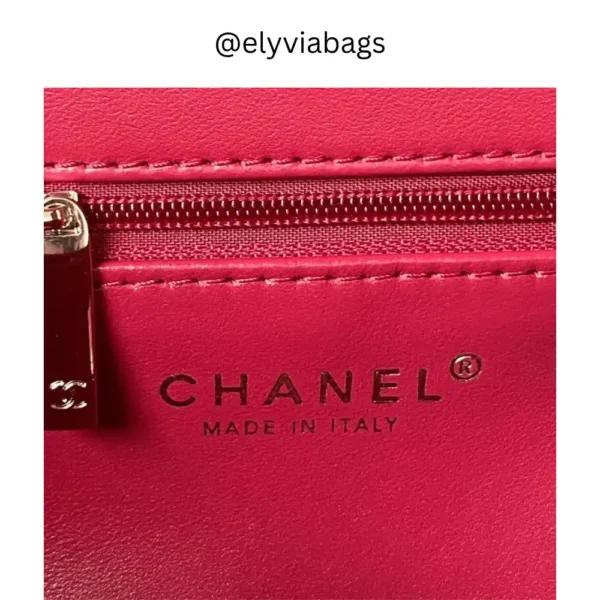Chanel Red Rectangular Flap Classic Shoulder Bag view