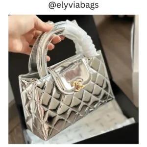 Chanel Shiny Kelly silver