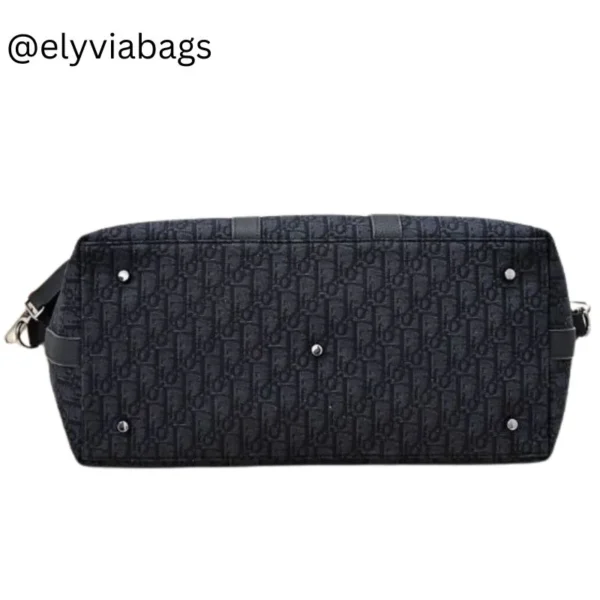 Dior embroidered cowhide handheld men's shoulder crossbody travel bag under view