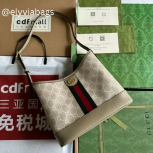 Gucci inspired Ophidia GG Small Shoulder Bag – BeigeWhite