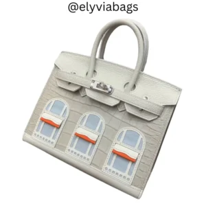 Hermes Birkin Faubourg white Bag white front