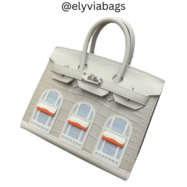 Hermes Birkin Faubourg white Bag white front