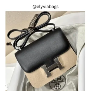 Hermès Constance Mini 18 Noir Front view