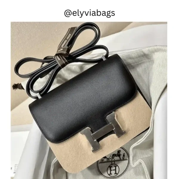 Hermès Constance Mini 18 Noir Front view