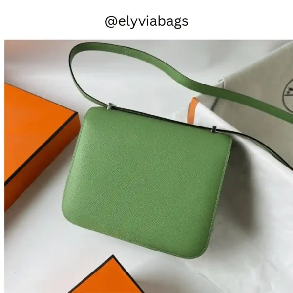 Hermès Constance Mini 18 Vert Criquet Limited Edition Back View