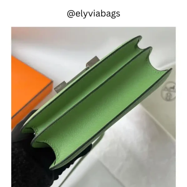 Hermès Constance Mini 18 Vert Criquet Limited Edition Bottom View