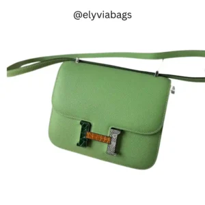 Hermès Constance Mini 18 Vert Criquet Limited Edition Front View