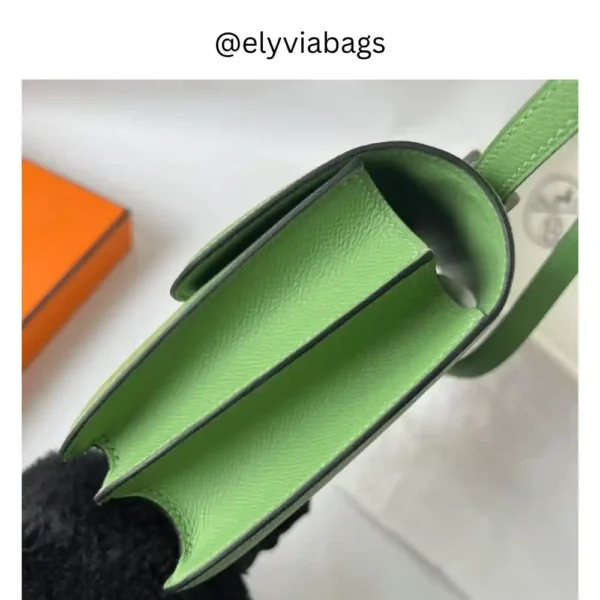 Hermès Constance Mini 18 Vert Criquet Limited Edition Side View