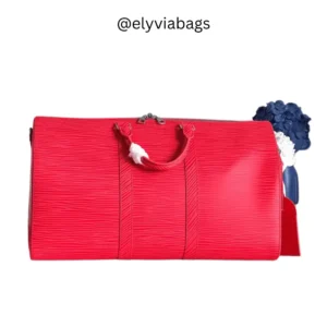 LV Keepall Bandoulière 50 Red Front view