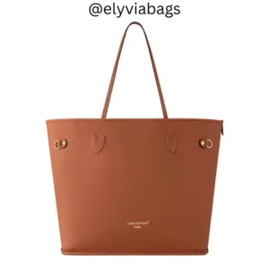 LV Neverfull Inside Out MM Tote Gold Color front view