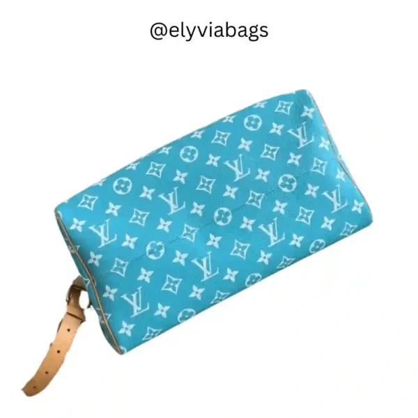 LV Speedy P9 Bandoulière 40 Turquoise Bag bottom view