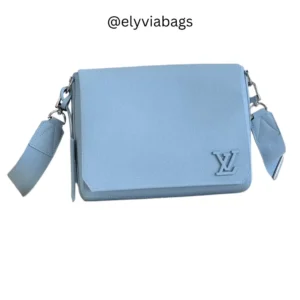 LV Takeoff Messenger Bag- Atlantic Blue Front View
