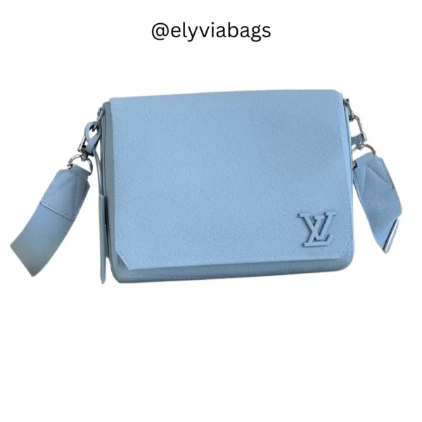 LV Takeoff Messenger Bag- Atlantic Blue Front View
