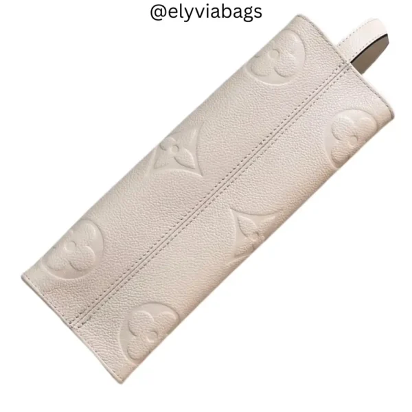 LV onthego East West Cream back view
