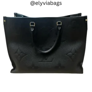 LV onthego gm black tote bag