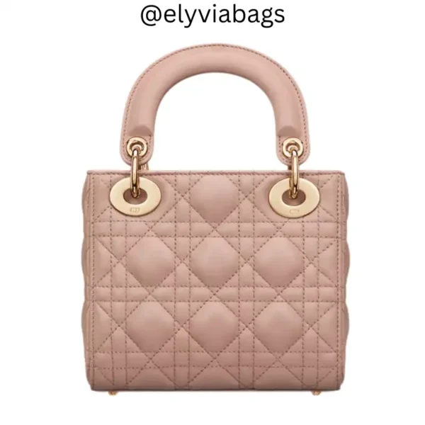 Mini Dior Lady Bag Blush Back view