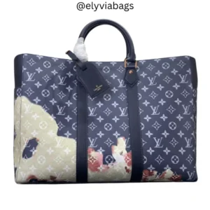 Sac Plat 24H Ink Blue Handbag
