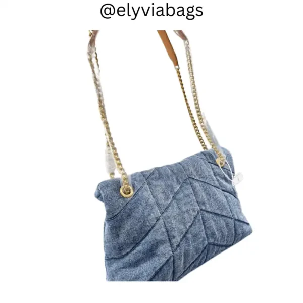 Saint Laurent Puffer Toy Bag – Denim Back view