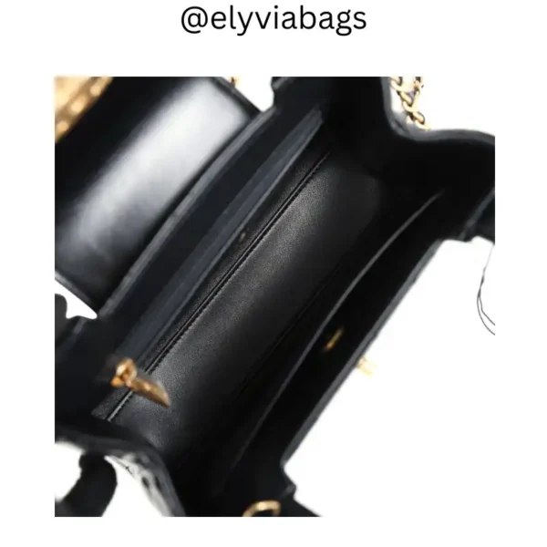Small Kelly Shopper Black Bag open view