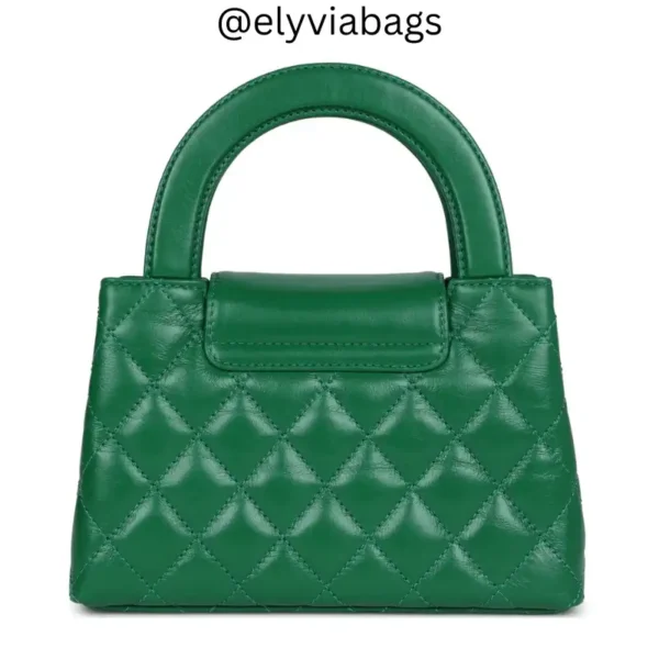 Small Kelly Shopper Green Bag back view