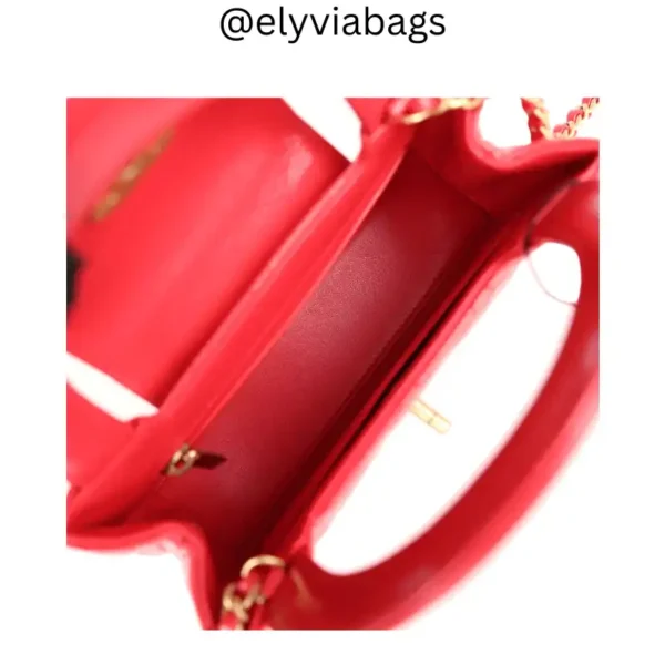 Small Kelly Shopper Red Bag open view