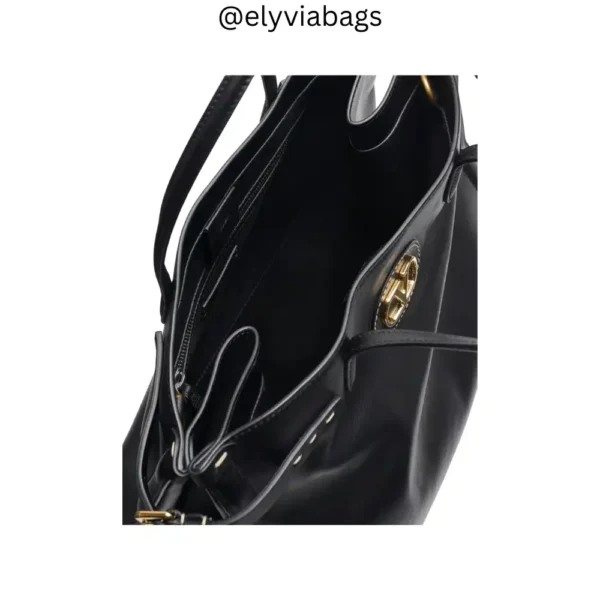 VG Antibes Medium Shopping Handbag Black Open View