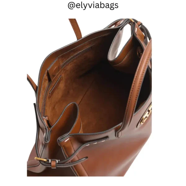 VG Antibes Medium Shopping Handbag Golden Brown Open View