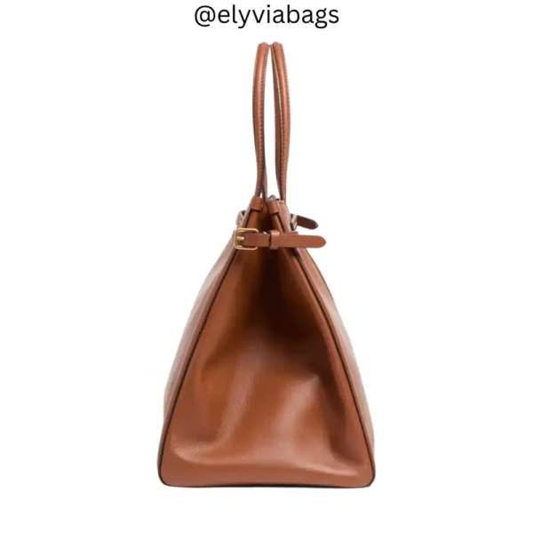 VG Antibes Medium Shopping Handbag Golden Brown Side View