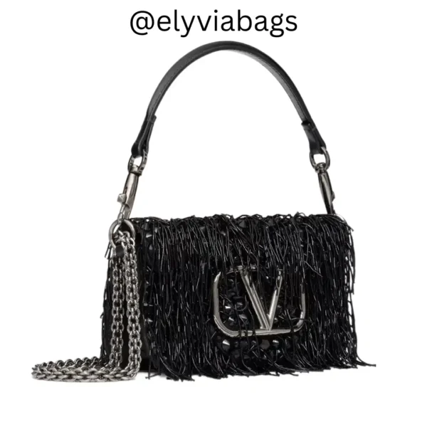 VG Loco Small Embroidered Shoulder Bag Side View