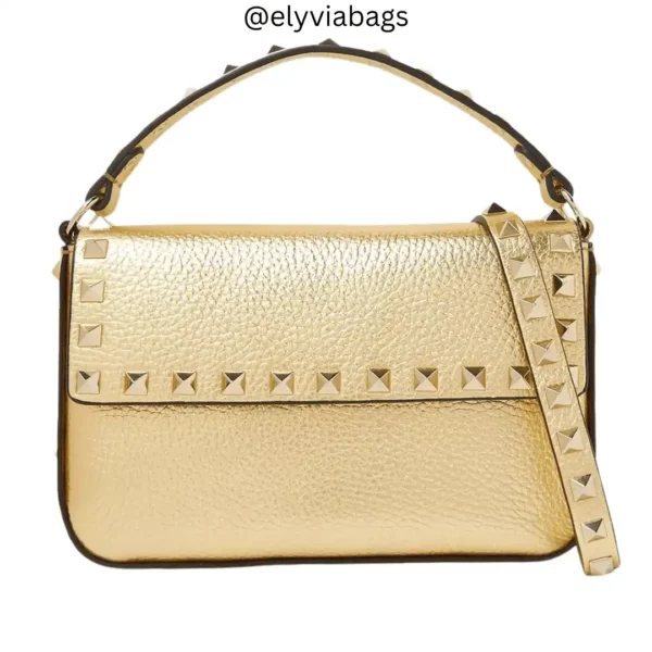 VG Mini Rockstud Shoulder Bag in Grained Leather