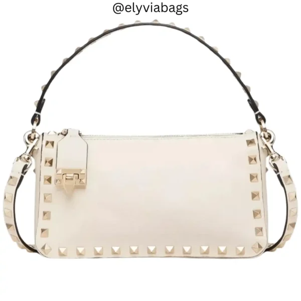 VG Small Rockstud Crossbody Bag Latte