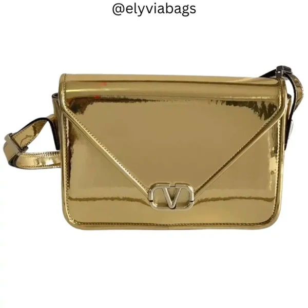 VG VLOGO Letter Shoulder Bag Gold